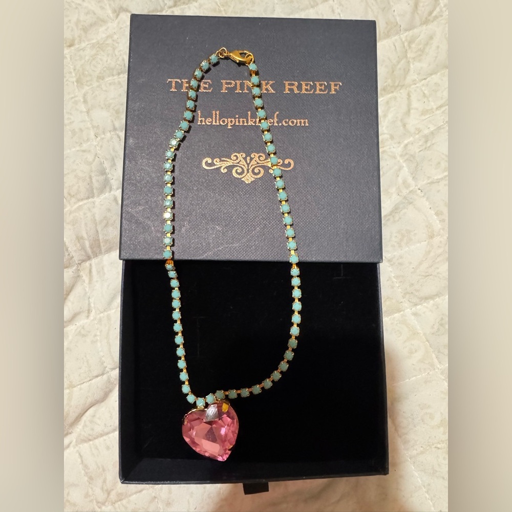 The Pink Reef Heart of the Ocean Necklace in light pink
